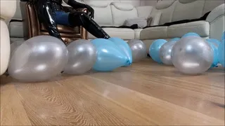 Domina Balloon popping with hot boots