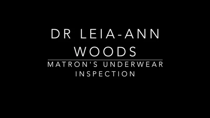 Matron's Underwear Inspection