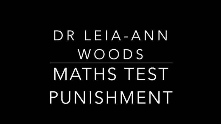 Punishment Maths Test