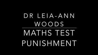 Punishment Maths Test