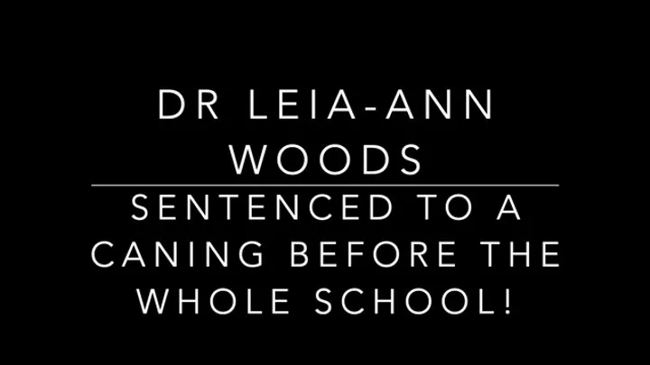 Sentenced to be caned before the whole school!