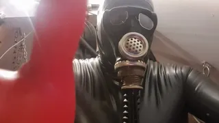 Rubber Master Is Wanked To Climax