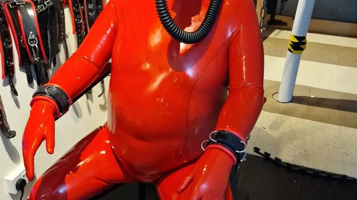 Red Rubber Bondage Drone