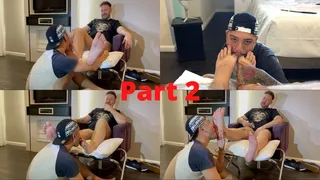 He was looking at my feet for the whole ride - So on the way back, I put him to lick my feet! PART 2 (HD- )