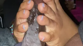 Sexy Lesbian Footjob again blue tips