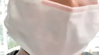 Divine Marcela Guzman in sexy stockings fingers herself in a public toilet
