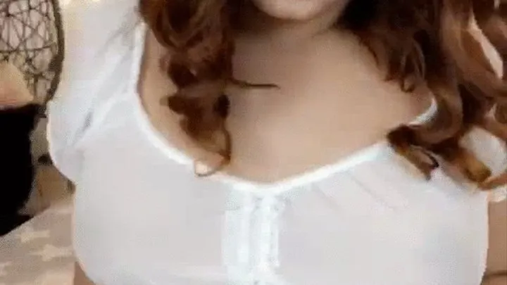 Redhead teen Dulce Maria with perky boobs fucks her cunt with her fingers