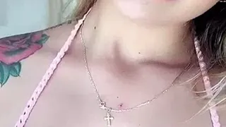 Horny chick Katty Roldan caresses and fucks her ass hole