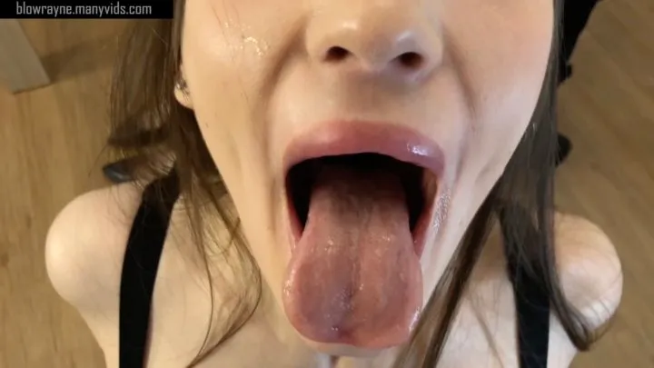 OFFICE SLUT SWALLOWS CUM DEEPTHROAT POV BLOWJOB