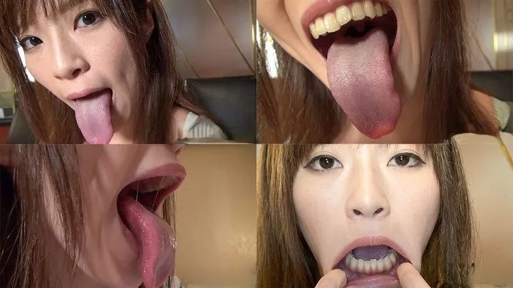 Sara - Long Tongue and Mouth Showing