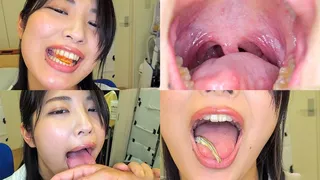 Aoi Ito - Showing inside her mouth, sucking fingers, swallowing gummy candys and dried sardines MOUT-05