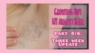 Growing out My armpit hair - three weeks growth update