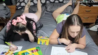 Alisha & Samara: Coloring with Markers