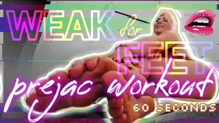 Prejac Workout: Weak for Feet #2 - Foot Worship JOI Timer [1 Minute] with Mesmerizing Moans & Binaural Beats