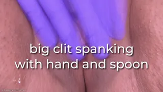 big clit spanking with hand and spoon - uncaptioned