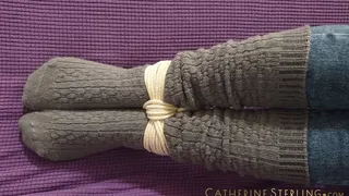 Sock Bondage Tied Ankles Close Up Compilation - lower resolution version