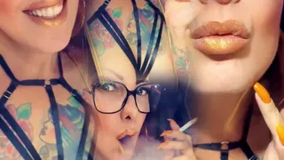 Dunhill International Cork Filter 100 - Smoking in my cute vinyl mini dress