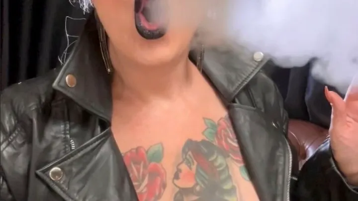 NEWPORT - Worship - Deep Inhales, Triple pumps, Smoke rings, Black lipstick, Long nails, Genuine leather jacket, Vinyl, Makeup