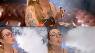 Coughing - Pov- Close-up - Vaping - Nose exhales - Long drag