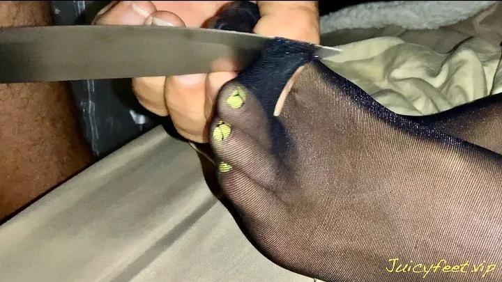 - Giorgiafeet black nylon footjob la - POV, AMATEUR, CMNF, NYLON