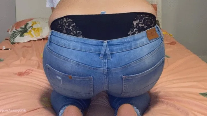 Farting in jeans with my panties out