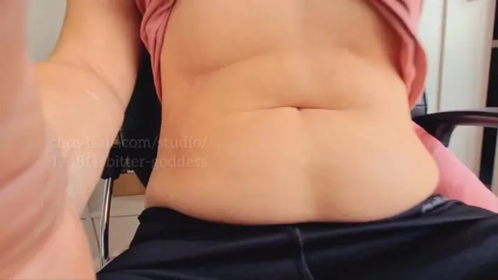 Laughing belly button POV