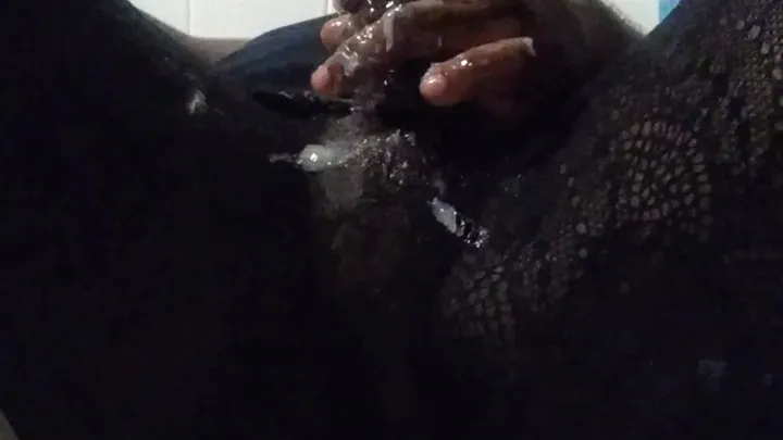 XXX EXOTIC BLACK LACED BATHTUB SCENE:MIXED WITH GLOBS OF GOOEY CUM AND VASELINE