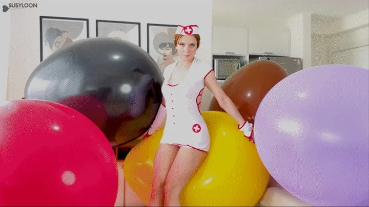 Nurse treatment with big balloons
