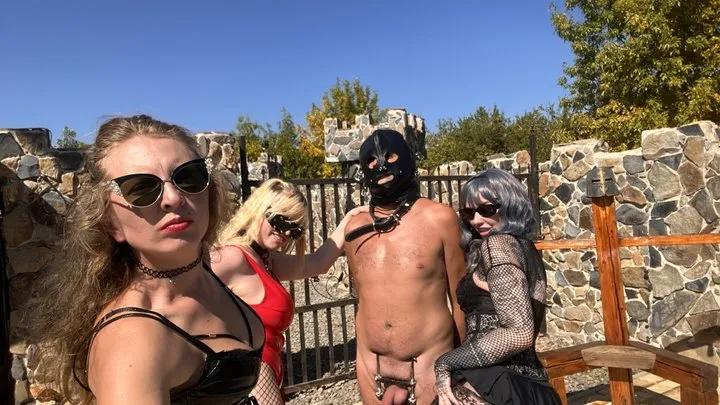 60 lashes on cock and balls - Cruel Trio CBT