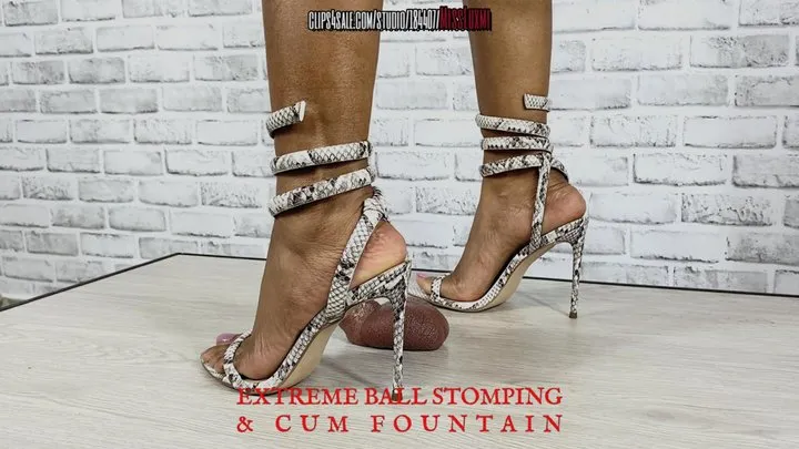 EXTREME BALL STOMPING & CUM FOUNTAIN {CENSORED} DOUBLE VIEW