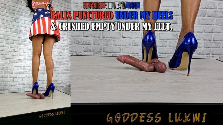 BALLS PUNCTURED UNDER MY HEELS AND CRUSHED EMPTY UNDER MY FEET (MULT-VIEW) CENSORED - 2 OF 13 MIN