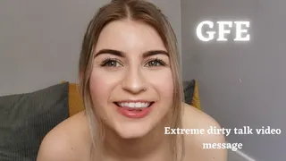 GFE: Extreme dirty talk video message