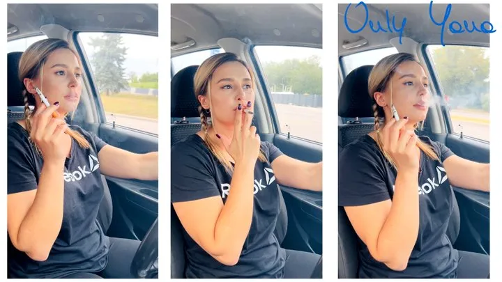 Smoking in a car with a closed window
