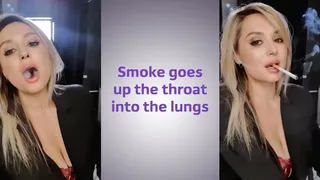 Smoke goes up the throat into the lungs: smoking in a business suit