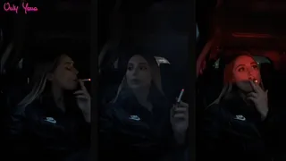 The most natural smoking in the car