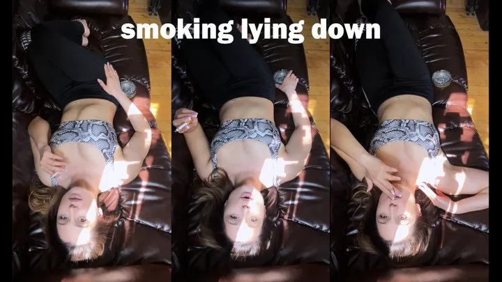 Smoking lying down