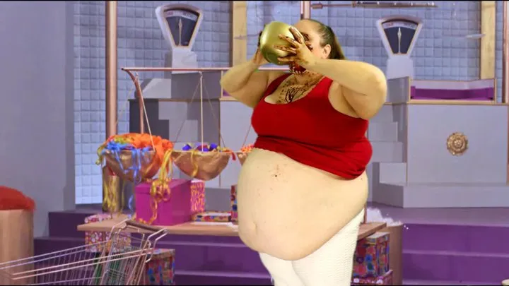 Veruca Salt gets very FAT, too fat to Finish Wonka Tour - Weight Gain Expansion