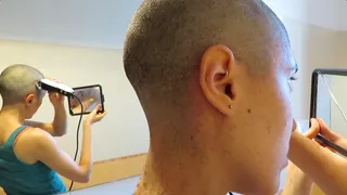 Italian girl shaves her head