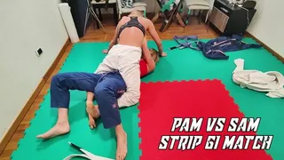 Pamela vs Samantha - Comp Strip Gi Match with humiliation!