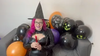 Witchy Balloon Pops with Candle