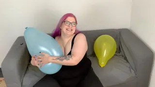 16'' metallic balloon: Hugging, grinding, bouncing, sit to pop