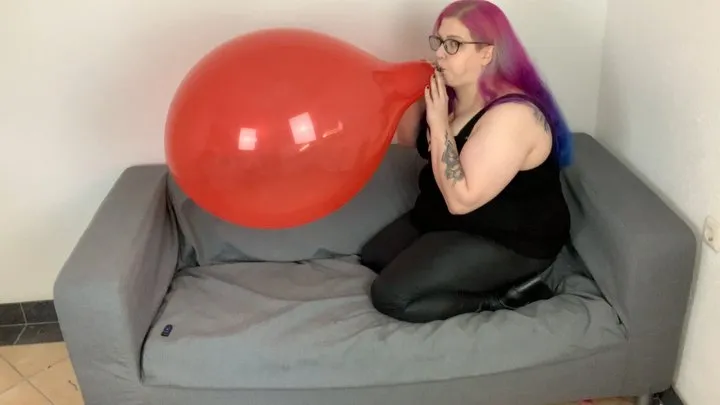 Red Balloon Blow to Pop