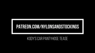 Kody's Car Pantyhose Tease