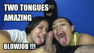 TONGUE FETISH BLOWJOB 240324B5 SARAI + CANDY TWO TONGUES IN ACTION LICKING AND SHARING COCK + FREE SHOW (LOWDEF )