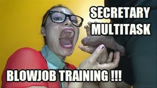 SECRETARY BLOWJOB (LOW DEF VERSION) 240207B2 SARAI GETING TRAINED TO BE A REAL MULTITASKING SECRETARY WHEN SUCKING COCK + FREE SHOW