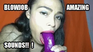 BLOWJOB ASMR SUCKING AND LICKING A DILDO SARAI KSA10K