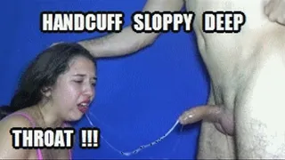 ROUGH DEEP THROAT SPIT FETISH 220201H JUDY HANDCUFFED NONSTOP THROATFUCKING IN LOW STOOL