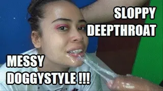 DEEP THROAT SPIT FETISH 240315H4 VIOLET THROAT FUCKING POV DOGGYSTYLE AND SLOPPY DEEPTHROAT + FREE SHOW (LOWDEF )