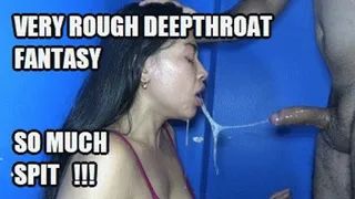 DEEP THROAT SPIT FETISH 230412H BRENDA AGAISNT THE WALL TOO MUCH SALIVA