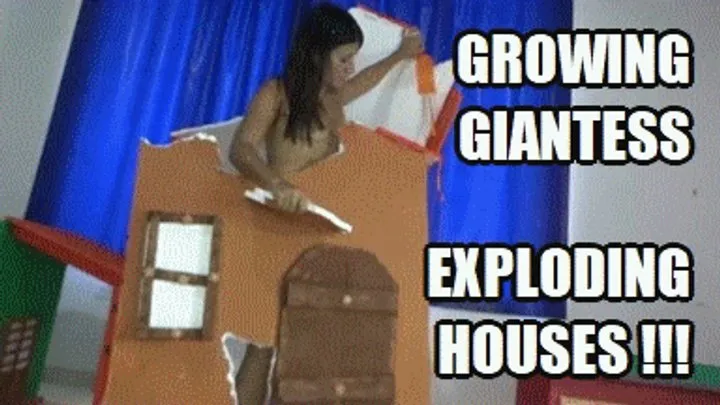 GIANTESS 240415KPUCA6 CANDY HUGE SEXY GIANT GETS AS BIG AS BURSTS OUT OF A HOUSE FROM THE CEILING AND COLLAPSES HOUSES AROUND + FREE SURPRISE SHOW (LOWDEF )